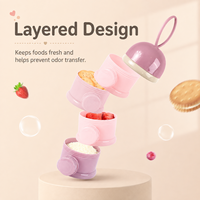Distributeur de lait en poudre pour bébé 0-12 mois, conteneur de stockage portable en PP de qualité alimentaire, boîte d'alimentation de voyage ZETO ZT100
