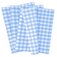 Serviettes en papier imprimées effet lin Airlaid, serviettes d'invitées aspect tissu Blue Diamond, 100 pièces pour la décoration de table