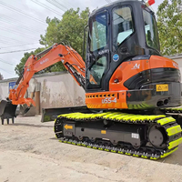 Mini-excavatrice d'occasion Kubota U55-4, modèle hydraulique puissant de 5 tonnes, d'origine japonaise, faible nombre d'heures, meilleur prix, vente CE, moteur principal
