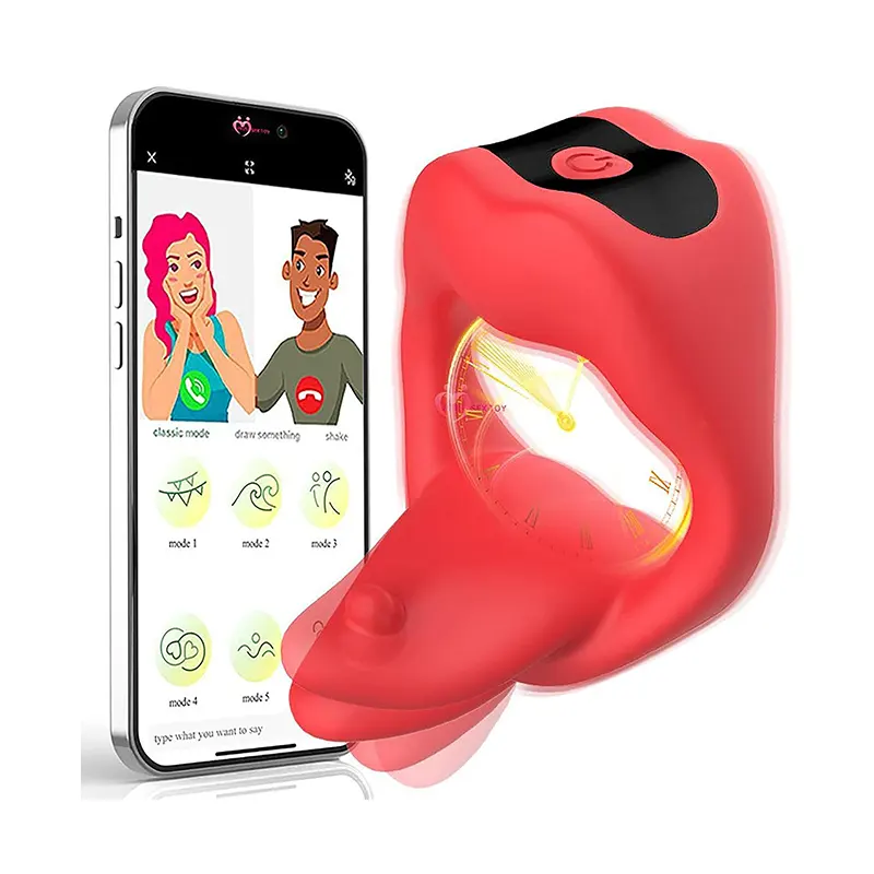 9 modos de vibración App Bluetooth Control remoto lengua lamiendo vibrador pene Anillo para el pene para parejas juguetes sexuales