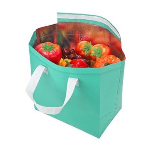 Sac isotherme réutilisable en gros, personnalisé, en non-tissé, pour la livraison de repas, de lait, de gâteaux et de pain - Product Image 6