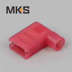 187250シリーズレッドブルーイエローナイロン完全絶縁真ちゅう90度右メスフラッグ形状スペードワイヤーディスコネクトコネクター - Product Image 2