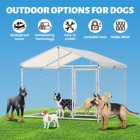 Chenil pour chien de luxe en métal robuste de grande taille pour l'intérieur, de haute qualité, avec serrure sécurisée, dimensions 78''L x 78''W x 67''H