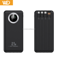 Batterie externe à charge rapide 10000 mAh PD QC avec câble double intégré, batterie de secours externe, Power Bank d'urgence pour l'extérieur 10000 mAh