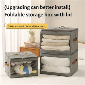 Caja <span class=keywords><strong>de</strong></span> Almacenamiento <span class=keywords><strong>de</strong></span> <span class=keywords><strong>Ropa</strong></span> <span class=keywords><strong>de</strong></span> Tela <span class=keywords><strong>de</strong></span> Gran Capacidad, Plegable, Impermeable, Diseño Moderno, Organizador <span class=keywords><strong>de</strong></span> Dormitorio - Product Image 2
