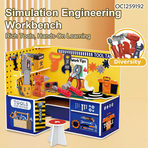 Banc d'atelier pour enfants, boîte à outils, puzzle 3D en carton, jouets faits main à assembler soi-même avec ensembles d'outils pour garçons, nouveaux <span class=keywords><strong>jeux</strong></span> de réflexion, vente en gros - Product Image 4