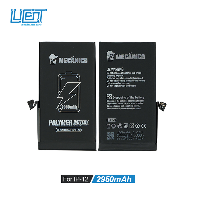 Factory Priced Mecanico Lithium Battery Replacement for iPhone 12 12 Pro & 12 Mini Certified MSDS Compatible