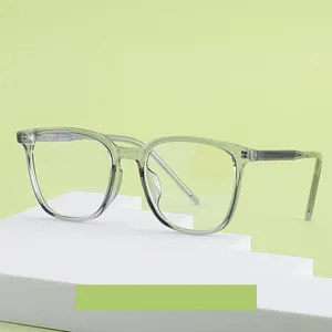 New Transparent Clear Eyeglasses Frames Blue Light Eye Blocking Glasses Acetate Eyewear Supplier