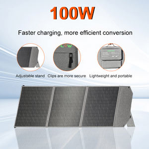 Panel Solar Plegable Negro de Alta Eficiencia SUKFLOW SP100W de 100W para Acampar al Aire Libre, Paneles Solares Fotovoltaicos - Product Image 5
