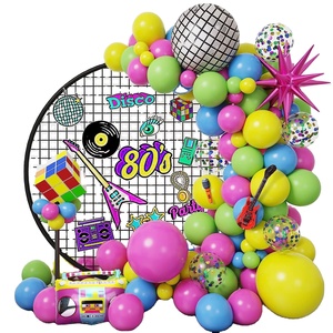 Kit d'arche de guirlande de ballons disco, ballons en feuille 4D, joyeux anniversaire, nouvel an, années 80, années 90, disco rétro, hip hop, décorations de fête de carnaval - Product Image 1