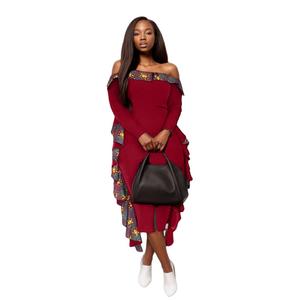 ชุดเดรสคิเทงเกะสำหรับผู้หญิงแอฟริกัน สไตล์ตุรกี ดีไซน์หรูหรา สบายๆ แต่งระบาย ผ้าธรรมชาติ ระบายอากาศได้ดี เหมาะสำหรับฤดูใบไม้ผลิ - Product Image 1