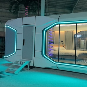 Cabaña Moderna Prefabricada Tipo Glamping <span class=keywords><strong>con</strong></span> Ventanas Panorámicas de Vidrio para Acampar <span class=keywords><strong>en</strong></span> Resorts, Hoteles al Aire Libre y Alojamiento - Product Image 2