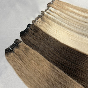 Extensions de cheveux humains vierges Slavic Double Drawn, tissage lisse soyeux, cheveux européens, vente en gros, balayage, tissage de cheveux humains Remy bruts - Product Image 4