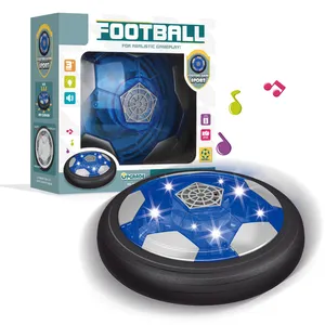 Indoor Sport Game 19cm Disc Floating Football Toy LED Hover Soccer Ball for Kids with Sound