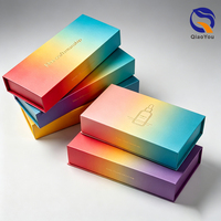 Emballage cadeau magnétique robuste avec blister, impression couleur personnalisée et logo estampé à chaud en or