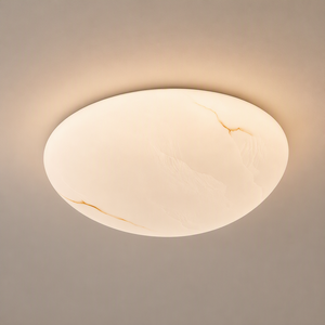 Plafonnier moderne minimaliste à cadre en fer, aspect marbre, motif nuage, éclairage LED tricolore, interrupteur à télécommande - Product Image 2