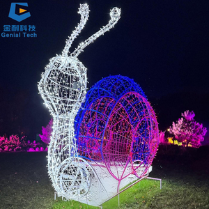 SGML43 Linterna de Seda Personalizada para Exteriores, Proyecto de Linterna con Motivo de Caracol 3D, Linterna para Festivales de Luz, para Navidad y Acción de Gracias, Impermeable - Product Image 1