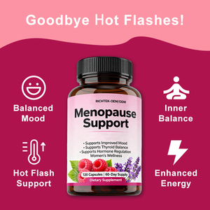 Oen/ODM Hot Bán chăm sóc sức khỏe của phụ nữ thời kỳ mãn kinh hỗ trợ viên nang tâm trạng cải thiện màu đen cohosh cho phụ nữ sức khỏe tuyến giáp viên nang - Product Image 3