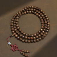 6mm 8mm 13 12 108 Perlen Mala Armband Elastisches Sandelholz Meditations-Gebetsarmband Modischer Holzschmuck
