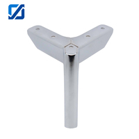 Patas de Muebles de Hierro - Resistentes y Fáciles de Instalar para Mesa de Comedor, Cama, Cocina, Sala de Estar y Uso en Hoteles, Color Cromo