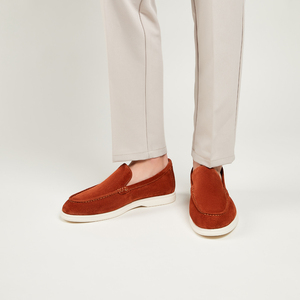 En Çok Satan Hakiki Deri Koyun Süet Loafer Ayakkabı Erkekler için Moda Kadife Günlük Ayakkabılar Sivri Burun - Product Image 3