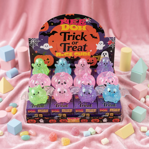 Jouet anti-stress souple à presser avec paillettes d'Halloween, en forme de fantôme, citrouille, chauve-souris, cadeau de fête, décoration de bureau - Product Image 1