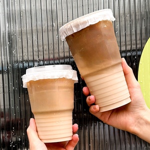 Gobelet en plastique durable avec couvercle et paille, <span class=keywords><strong>tasse</strong></span> réutilisable, gobelet à café personnalisé pour le bureau et la maison - Product Image 5