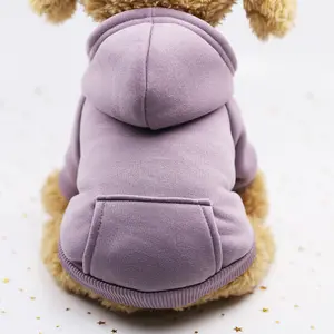 Großhandel Winter Herbst Welpe Oem benutzer definierte Stoff Kleidung Haustier Kleidung Bekleidung Blank Dog Hoodie