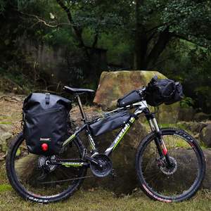 Sac de transport pour vélo haute capacité, porte-bagages pour guidon, réfléchissant, 3 en 1, sacoche arrière pour vélo avec housse de pluie - Product Image 3