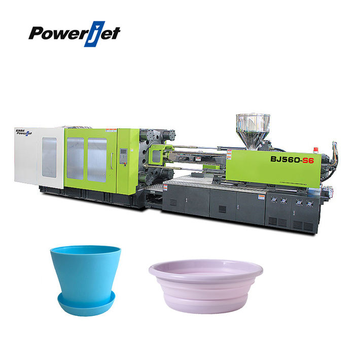 Powerjet en plastique pot de fleurs lavabo faisant la machine de moulage par injection pour pot