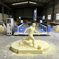 Équipement de sculpture sur bois CNC industriel à 5 axes pour la découpe et la gravure de reliefs 3D complexes, fraisage multi-surfaces précis