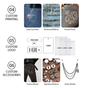 Nouveau <span class=keywords><strong>jean</strong></span> évasé taille basse pour <span class=keywords><strong>femme</strong></span> 2026 avec boucle décorative élégante et ourlet effiloché, denim <span class=keywords><strong>slim</strong></span> décontracté et tendance - Product Image 6