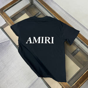 เสื้อยืดคอตตอนแท้พิมพ์ลายโฟมตัวอักษร Ami แบรนด์แฟชั่นยุโรปอเมริกา XX ทรงหลวม ระบายอากาศได้ดี สำหรับผู้ชายและผู้หญิง - Product Image 5