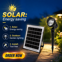 Projecteur solaire LED étanche IP65 pour extérieur, lampe de jardin, éclairage paysager, allée, cour, maison, 3500K