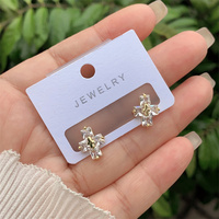 Nouvelles boucles d'oreilles pour femmes à la mode cuivre plaqué or 18 carats Zircon intégré multi-style géométrique rond en forme de coeur vêtements quotidiens