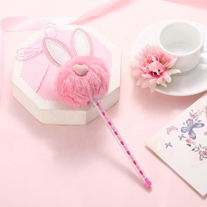 Creative School Kids Toy Gifts Cute Kawaii pink <strong>Rabbit</strong> Plushy Gel <strong>Pen</strong> for Girls - Product Image 4