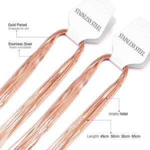 Cadenas de Acero Inoxidable con Baño de Oro de 18k, Diseños de Moda, Nuevas, al por Mayor, Personalizadas, para Hombres y Mujeres, Cadenas Pequeñas con Cruz para Damas - Product Image 3