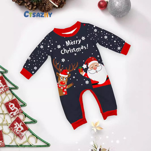 Novo Conjunto de Roupa de Inverno Macio para o Natal, Outono/Inverno, Blusas Longas e Calças com Estampa de Papai Noel e Cervo, Pijama Loungewear Floral Completo - Product Image 5