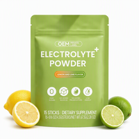 Mélange de poudre d'électrolytes naturels au citron vert pour marque privée OEM – Hydratation rapide, récupération énergétique quotidienne, complément bien-être