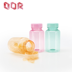Custom Color Transparent PET <b>Plastic</b> Pill Bottle Flip Top <b>Cap</b> Empty Medicine Container Vitamin Capsule Fish Oil Supplement Green - Product Image 4