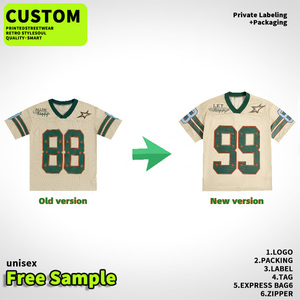 Custom Streetwear Oversized Sublimation Printed Soccer Jerseys Vintage Inspired Mesh Football Jersey 100% Polyester Eco-Friendly
