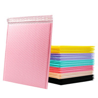Enveloppes à bulles en mousse polyéthylène imperméables et résistantes aux chocs pour courrier, sacs d'emballage à bulles d'air noirs, blancs, roses pour vêtements ou autres articles