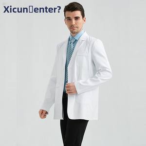 Cappotto di fascia alta per <span class=keywords><strong>medici</strong></span> odontoiatrici da uomo a manica lunga uniforme da <span class=keywords><strong>lavoro</strong></span> in plastica estiva a manica corta saloni di bellezza uniformi corte - Product Image 4