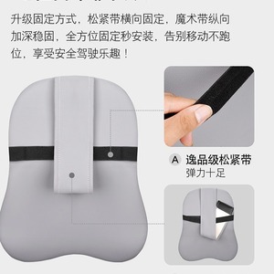 Juego de soporte lumbar y almohada para el cuello para coche, ergonómico para asiento del conductor, cojín interior para coche, diseño sencillo, uso en las cuatro estaciones - Product Image 3