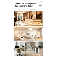 Plinthes de sol en alliage d'aluminium résistantes à l'humidité pour atelier, appartement, cuisine, salle de bain, salon - Auto-adhésives et durables