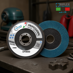 Disque à lamelles professionnel Fervi 125 mm, disque abrasif sans fer pour le ponçage du métal - Product Image 2