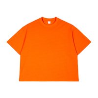T-shirt Homme Personnalisé en Coton Pur de Haute Qualité, Coupe Large et Courte, Style Populaire, Marque Tendance, Épaules Larges et Manches Amples