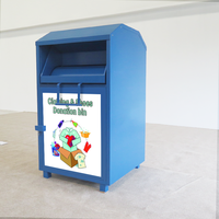 Contenedor de Donación de Ropa y Zapatos de Acero Galvanizado para Exteriores, Personalizado de Fábrica, Contenedor de Donación de Ropa, Contenedores de Ropa Metálicos