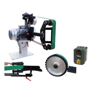 Ponceuse à bande électrique verticale et horizontale double usage 380V/220V avec régulation de vitesse, ensemble complet de meuleuse et ponceuse - Product Image 3