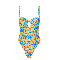Suministro personalizado Moda Floral Impreso Nuevo estilo Traje de baño de una pieza Bikinis de playa y trajes de baño Ropa de playa